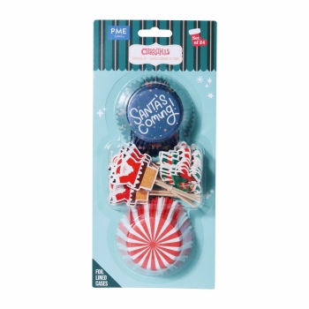 Cupcake & Topper Set of 24 - Santa's Coming To Town